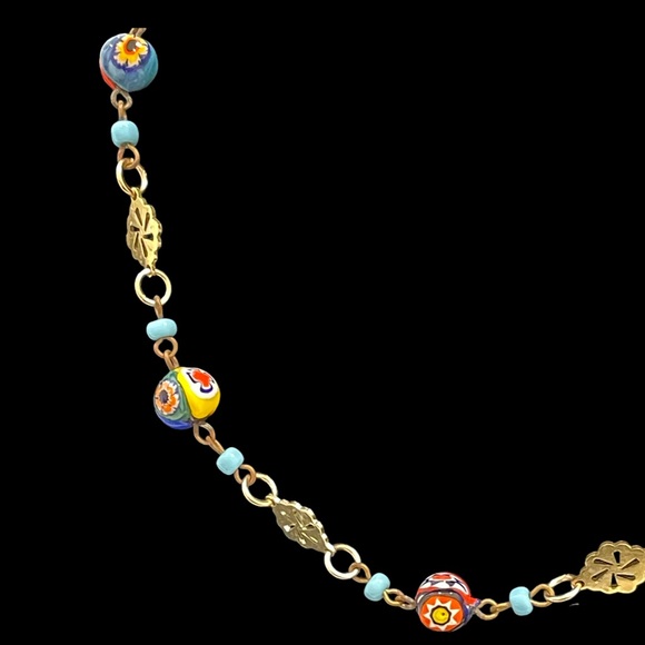 Vintage Murano Millefiori Delicate Necklace Never Worn Made in Italy 15 1/2” - Picture 6 of 9